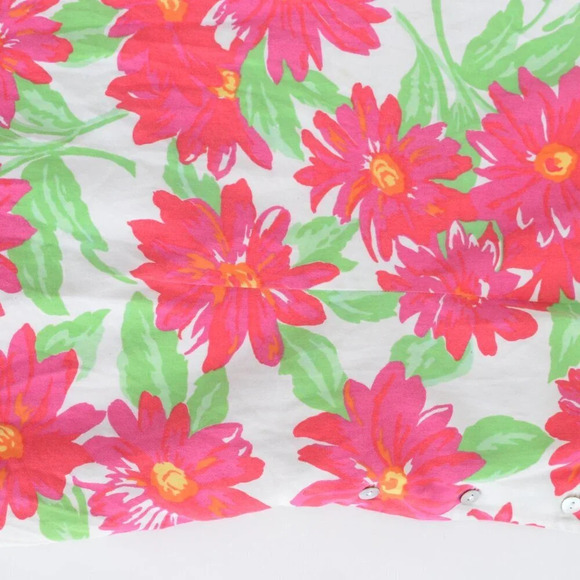 Vintage 90s Merona Pink And Green Floral Daisy  Midi Dress Size L - Picture 8 of 14